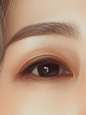 눈 밑 입체감 모양 보존