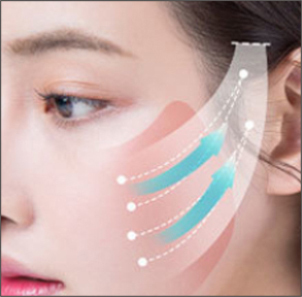 늘어진 피부와 주름을 당겨 재배치